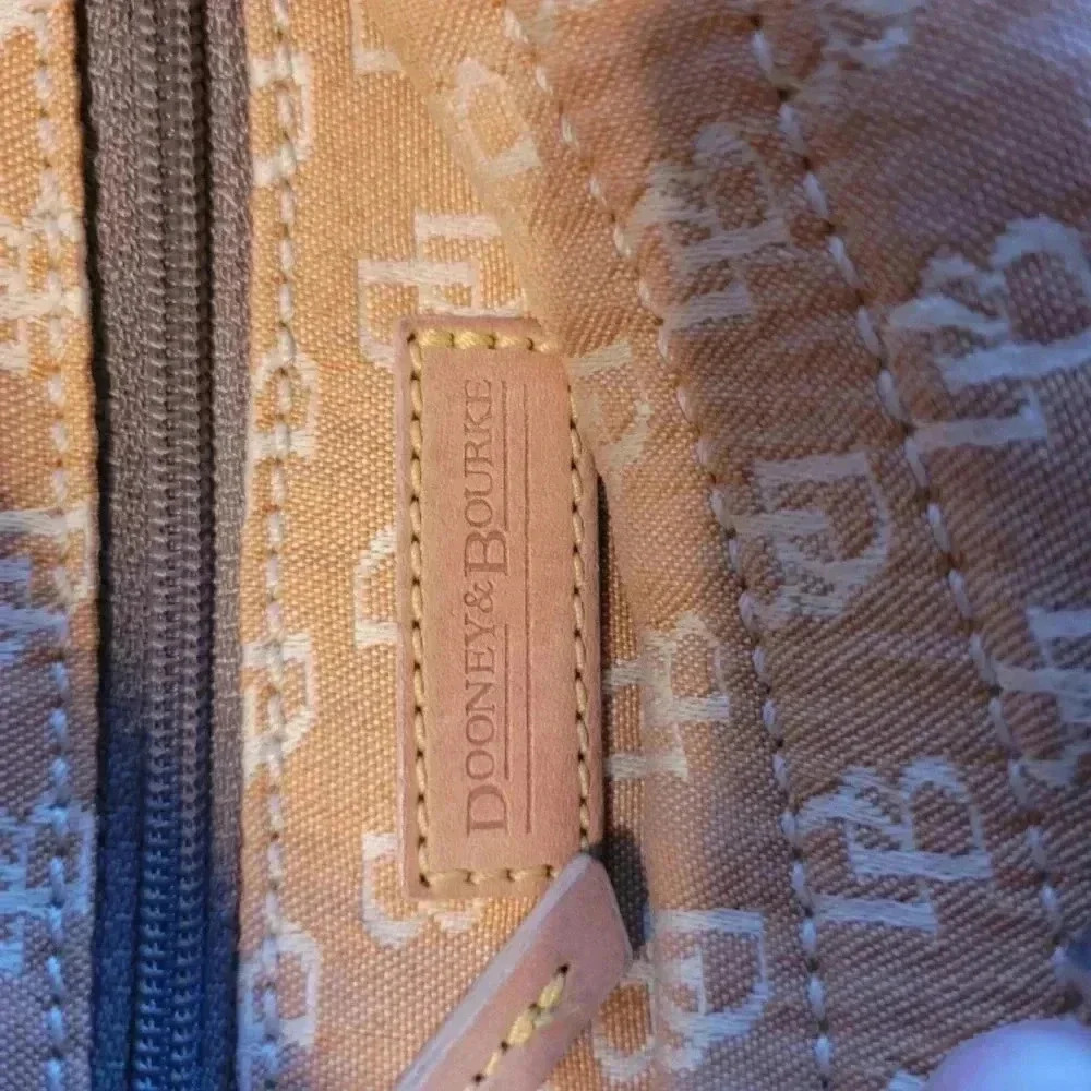 Dooney & Bourke Beige Monogram Shoulder Bag - Picture 7 of 10